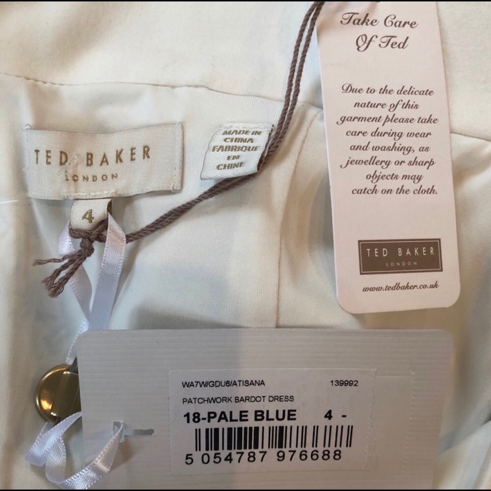 Nwt Ted Baker Atisana Patchwork Bardot Dress - image 6